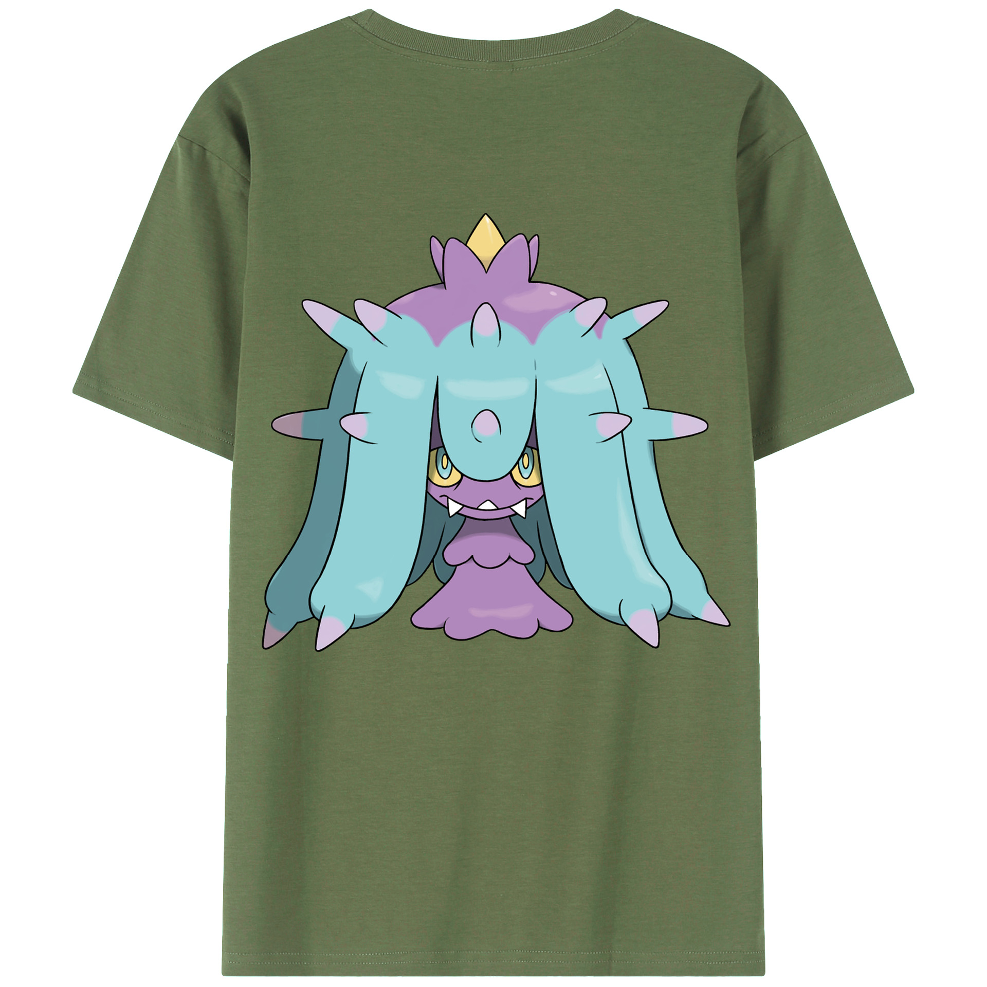 （画像用） ポケットモンスター Pokémon 綿100％ メンズ半袖Tシャツ（バックプリント） 通気性